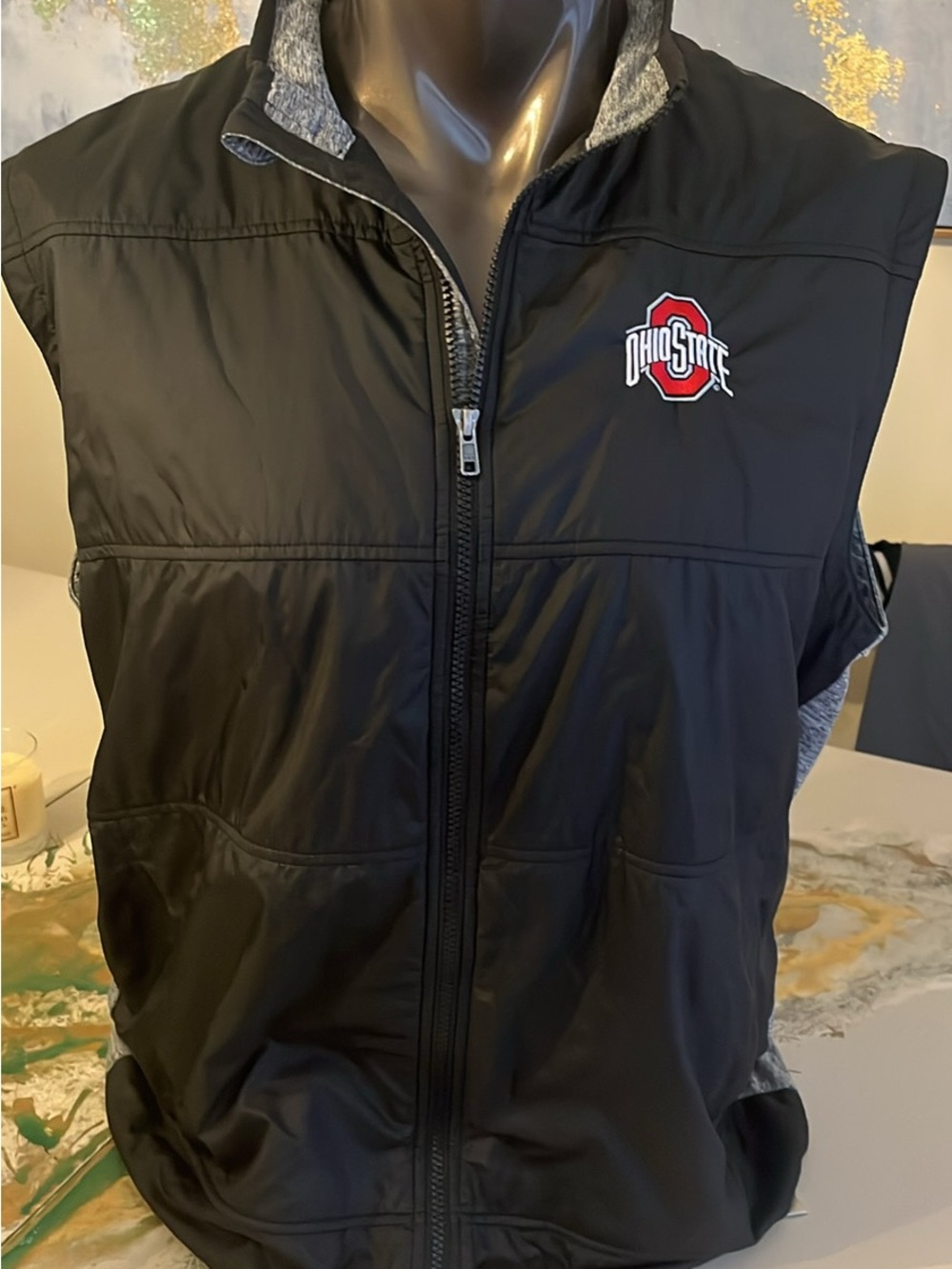 Cutter & Buck Black and Gray DryTec Jacket Inner Label